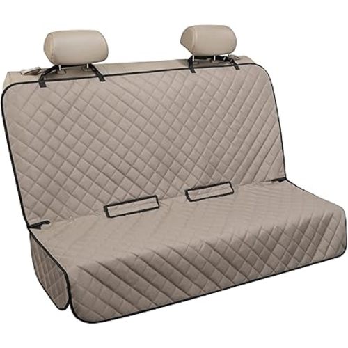 Bench Car Seat Cover Protector - Waterproof, Heavy-Duty and Nonslip Pet Car Seat Cover for Dogs with Universal Size Fits for Vehicles, Trucks & SUVs