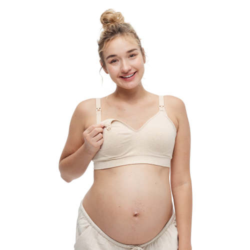 Momcozy Soft U.S. Cotton Seamless Maternity Bra