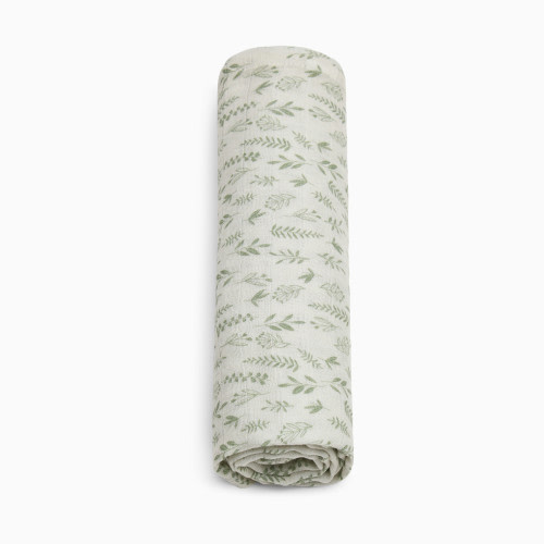 Tiny Kind Organic Cotton Muslin Swaddle Blanket - Multi Leaf Sage