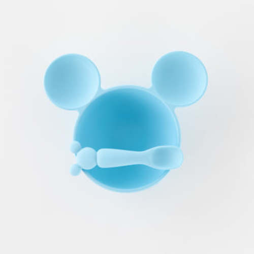 Mickey Mouse Light Blue Silicone First Feeding Set | Bumkins