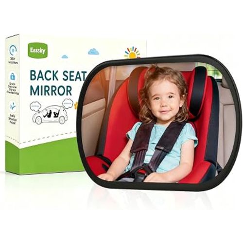 Baby Car Mirror for Rear Facing Seat,Black
