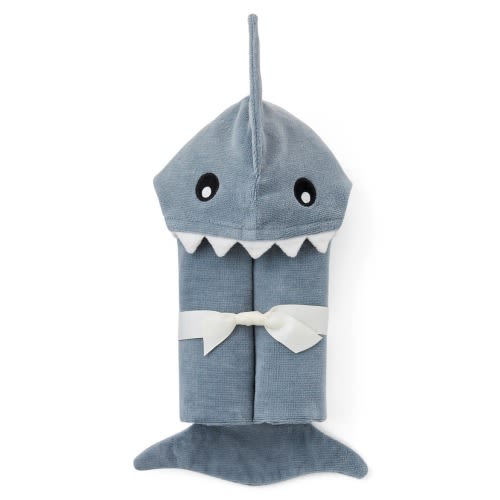 Terry Velour Hooded Shark Towel
