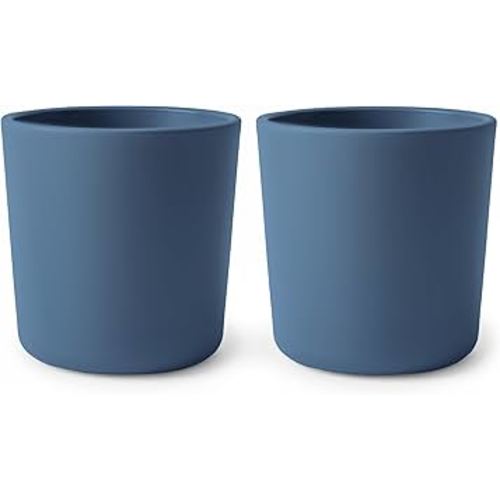 mushie Dinnerware Cups For Kids | Made in Denmark, Set of 2 (Twilight Blue)