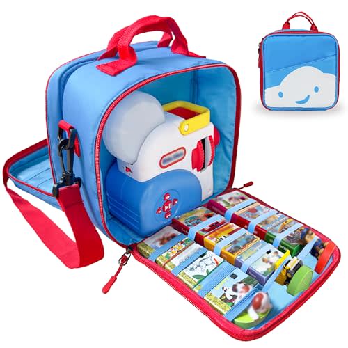 amiumuca Carrying Case Compatible with Little Tikes Story Dream Machine Books Starter SetKids Toys Storage Case for Little Tikes for Storybook, Audio Play, Character,with Handle and Shoulder Strap