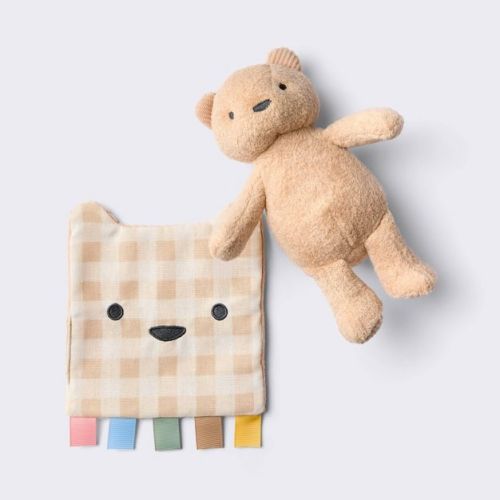 Mini Plush + Crinkle Paper - Bear - Cloud Island™: Educational Focus, Baby Learning Toy, Recycled Polyester