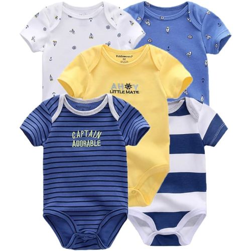 Baby Bodysuit Short Sleeve one-Piece Newborn Baby Clothes for Baby Boy and Girls