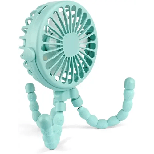 Mini Handheld Octopus Fan - Baby Fan with Flexible Tripod for Stroller, Car Seat, Student Bed, Bike, Desk or Outdoor - USB Rechargeable