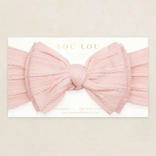 Cable Knit Headband - Blush