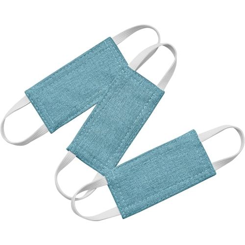 PONY DANCE Door Latch Covers/Cushion/Silencers/Door Jammer, Aqua Blue, 3 Pieces