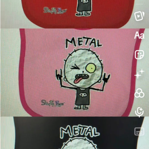 Inktastic Metal Face Boys or Girls Baby Bib