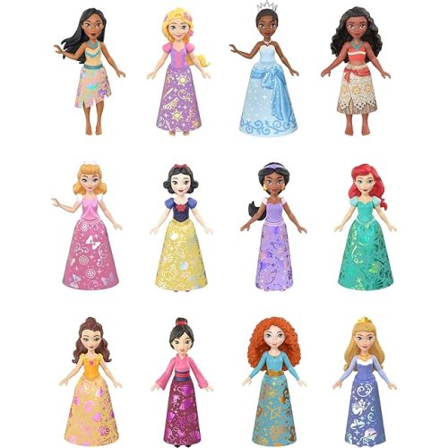 Mattel Disney Princess Ultimate Princess 12-Pack of Small Dolls