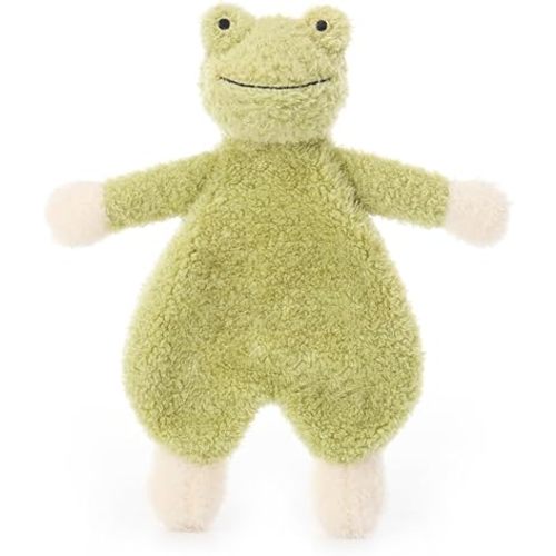 Apricot Lamb Stuffed Animals Security Blanket Green Frog Infant Nursery Character Blanket Luxury Snuggler Plush 10 Inches