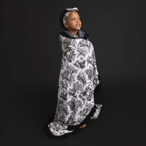 Disney The Haunted Mansion Toile & Wallpaper Ruffled Luxe Patoo® Blanket