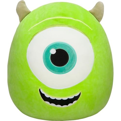 Squishmallows Official Kellytoy Plush 14" Mike Wazowski - Disney Pixar Ultrasoft Stuffed Animal Plush Toy