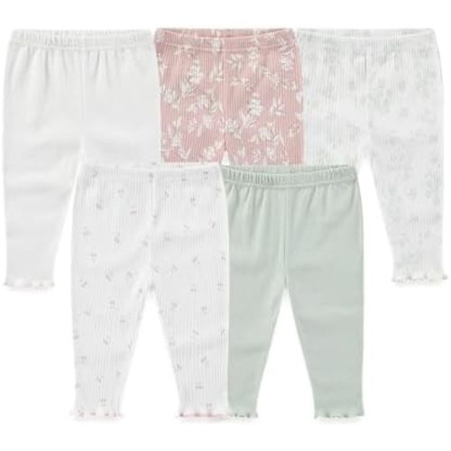 Unisex Baby 5-Pack Long Pants Boys Girls Toddler Cotton Shorts Gift Set