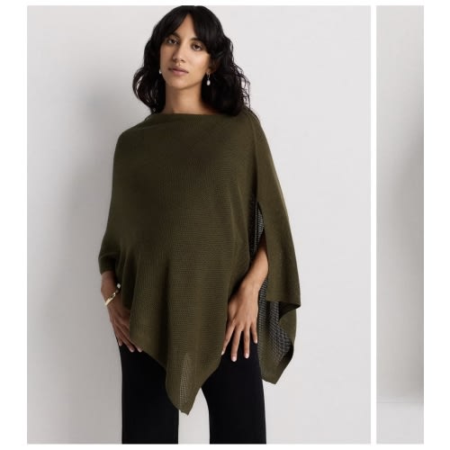 Lightweight Cotton Cashmere Nursing Shawl in Olive