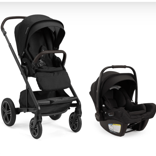 Nuna MIXX Next Stroller + PIPA Aire RX Travel System In COLOR CAVIAR/CHOCOLATE