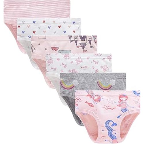 Family Feeling Little Girl Underwear Toddler Panties Big Kids Undies Soft 100% Cotton