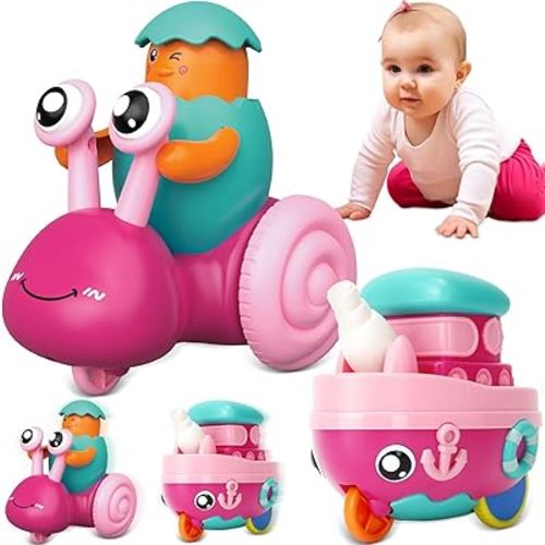 Toddler Girl Toys 1-2,Press to Go Car Toys for 1 Year Old Girls,Push Go Toy Car for Toddlers 1-3,Learning Baby toy 6-9-12-18 Months Infant Play Vehicle Set,Baby Christmas First Birthday Gifts Ages 1-2