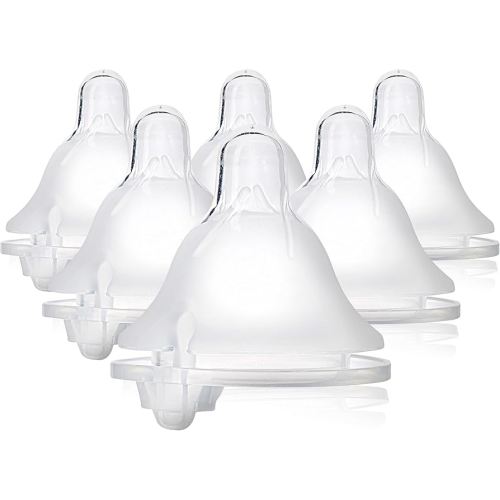 Evenflo Feeding Balance + Wide Neck BPA-Free Silicone Medium Flow Baby Bottle Nipple - 3 Months+, 6ct