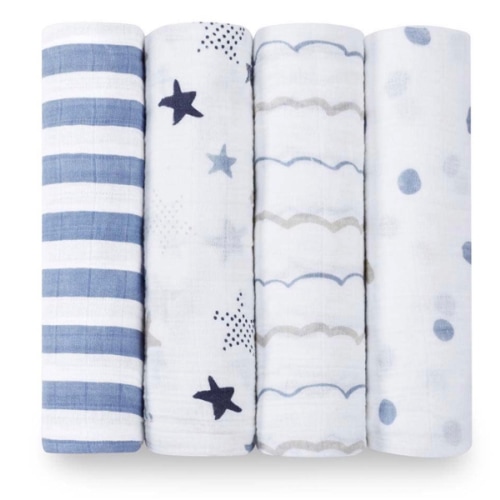 Rock Star Classic Swaddle 4pk | aden + anais