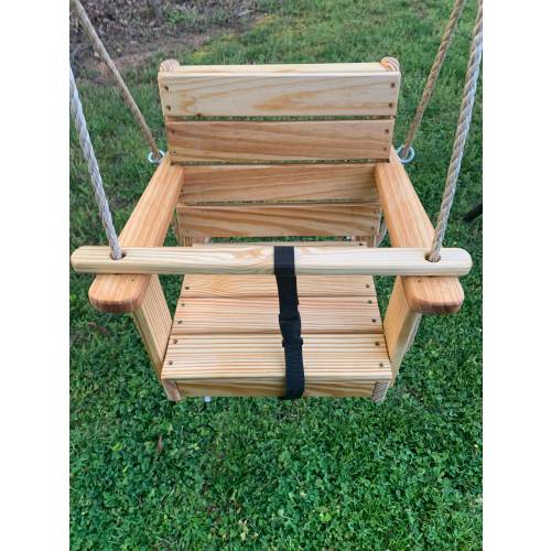 Wooden Toddler Swing: Pine Wood