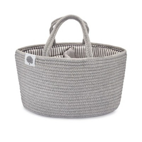 Parker Baby Co. Rope Diaper Caddy Organizer - Gray