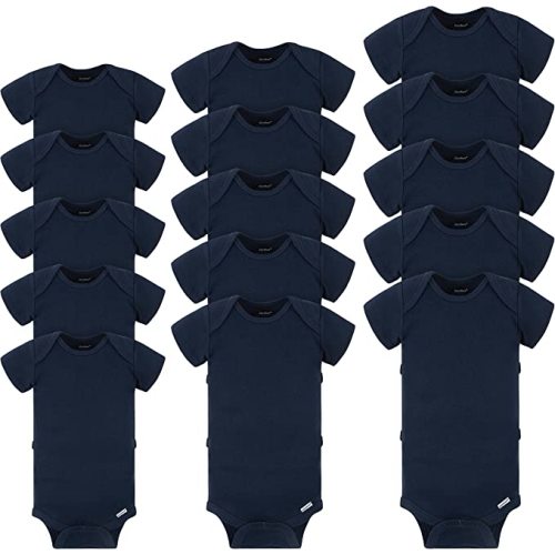 Gerber Unisex Baby 15 Piece Onesies Bodysuit Multi Size Pack - (0-3M, 3-6M, 6-9M) - Navy