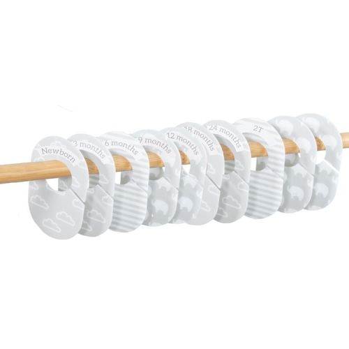 The Peanutshell 10-Pack Grey Nursery Closet Organizer Dividers