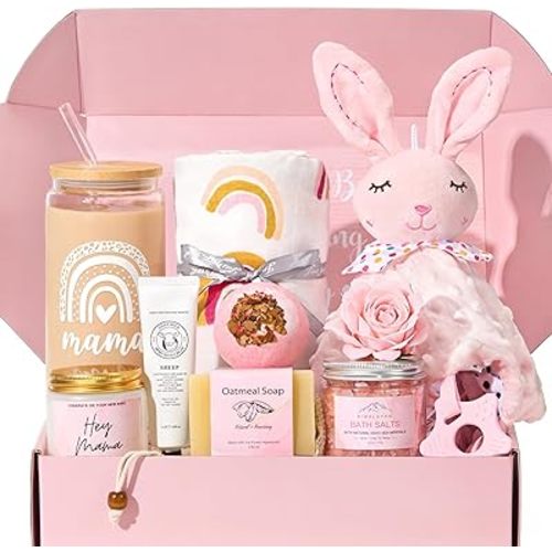 iAOVUEBY New Mom Gifts & Baby Girl Gifts, Baby Shower Gifts for Mom to Be, Pregnancy Gifts for Expecting Mom, First Time Mother's Day Gift for New Mom, Pregnancy Gifts for Women and Baby
