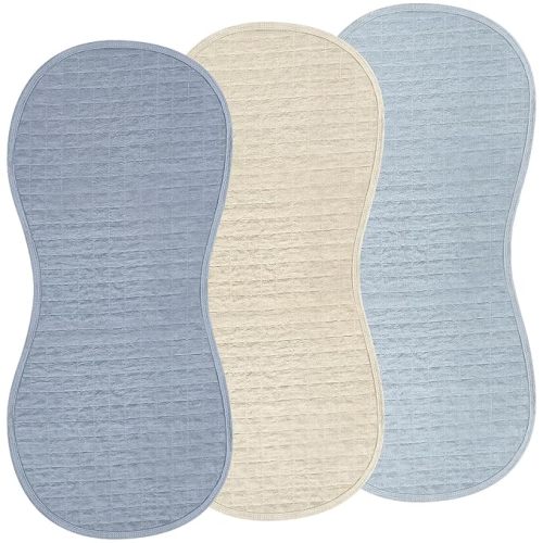 3 Pcs Changing Pad Liners Fits in Peanut Shape Changing Pad Waterproof Diaper Mats Organic Cotton Peanut Mats are Warm on a Baby's Back, Washable Reusable(Elegant Style,Blue)