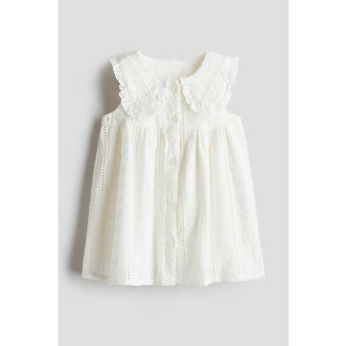 EMBROIDERED-DETAIL COTTON DRESS