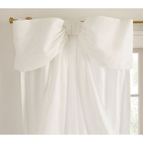 LoveShackFancy Oversized Bow Light-Filtering Curtain | Pottery Barn Kids