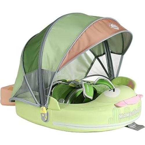 Amazon.com: Mambobaby Float Non-Inflatable Baby Float with Canopy, Five-Point Safety System, 3D Canopy(Detachable) UPF 50+, Baby Pool Floats for 3-24 Months, Dual-Mode Toddler Swim Floaties : Toys & Games