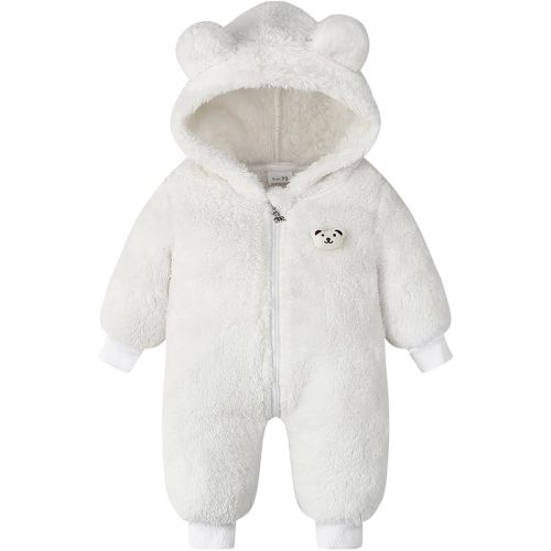 Baby Boy Winter Snowsuit Toddler Girl Fleece Jumpsuit Infant Onesie Jacket