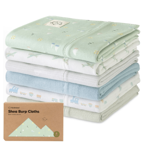 Organic Baby Burp Cloths & Bibs Set For Feeding – KeaBabies