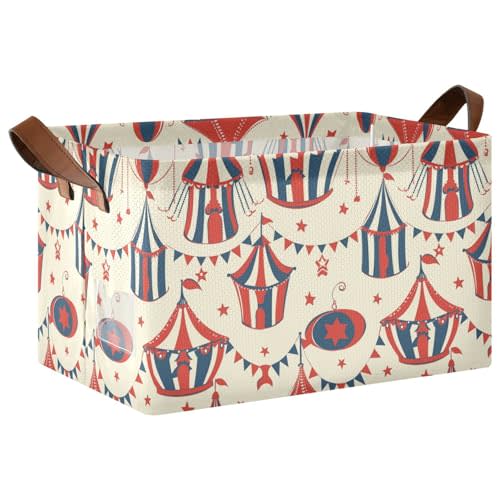 IBGIKWH Baskets Storage Bins Fabric Storage Bins Collapsible iron Frame Storage Cube Baskets for Organizing Clothes Storage Bins Storage Bins for Shelves Circus Tents and Streamers