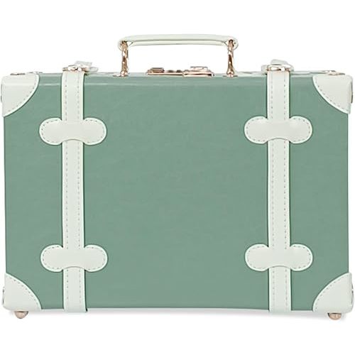 Unitravel Baby Keepsake Case, Handmade Memory Storage Box, Newborn Keepsake Box, Vintage Suitcase for Baby Shower, Baptism, Naming Ceremony or Birthday