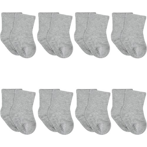 Gerber Baby 8-Pack Wiggle-Proof Jersey Crew Socks