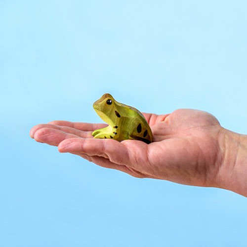 Adorable Wooden Frog Toy | Waldorf & Montessori Inspired Eco-Friendly Animal Toy | Handcrafted Organic Wood
