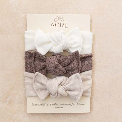 Baby Girl Headwrap Bow Bundle • The Everyday • Handmade Hair Accessory
