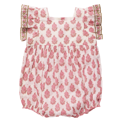 Baby Girls Elsie Bubble - Pink Dahlia Floral