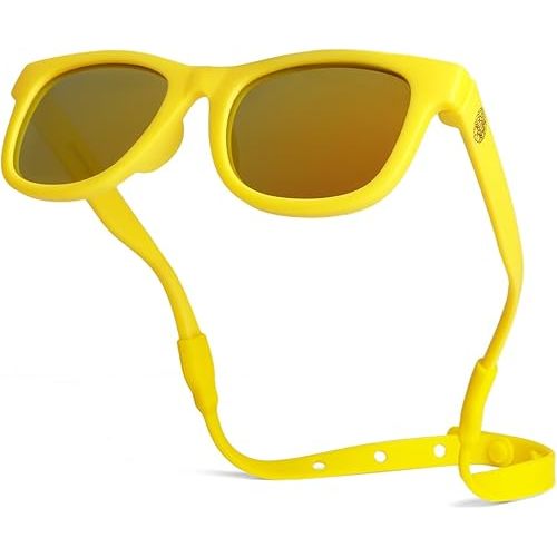 Polarized Baby Sunglasses With Strap - Unbreakable Flexible Infant Sunglasses For Toddlers Newborns 0-24 Months