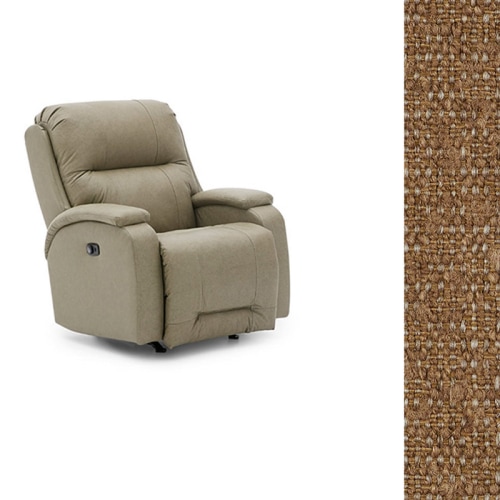 Storytime by Best Chairs Maverly Power Cozzia Swivel Glider Recliner w/ Heat & Massage  - Mocha 25026