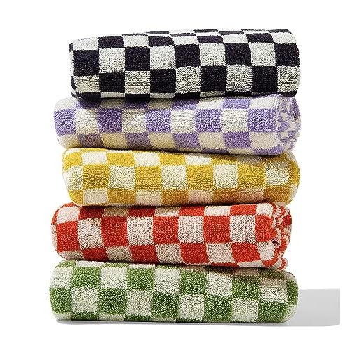 Luxurious Cotton Hand Towels Set of 5 - Soft, Absorbent, and Decorative for Bathroom, Kitchen, Spa, Gym, and More - 13 x 29 Inches - 5 Colors