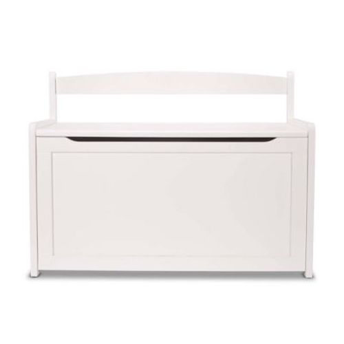 Melissa & Doug Wooden Toy Chest - White Furniture for Playroom