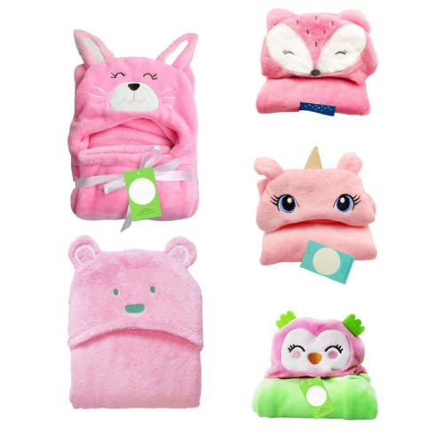 Infant Boy Girl Body Towel Hooded Newborn Lovely Animal Bath Towel Baby Stuff Baby Bath Shower Flannel Bath Towel 0-24M