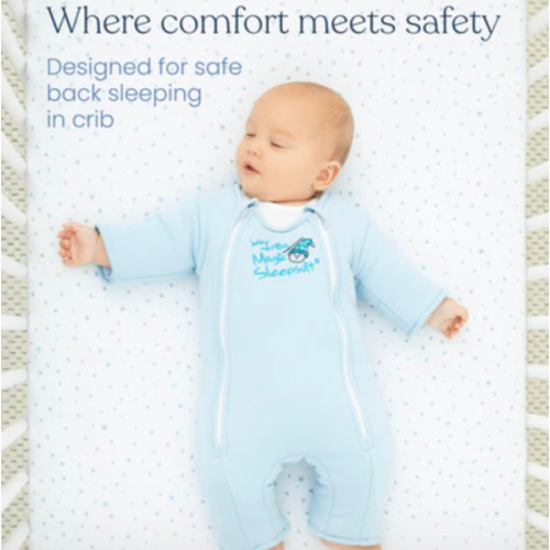 Blue Baby Merlin’s Magic Sleepsuit – 100% Cotton for Better Baby Sleep
