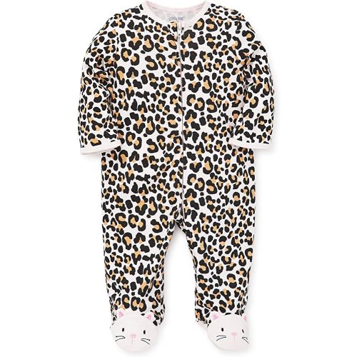 Little Me Clothes for Baby Girls' 100% Cotton Scratch-Free Tag Footie Sleeper