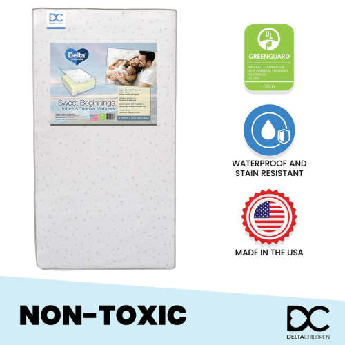 Sweet Beginnings Two-Stage Crib and Toddler Mattress - Delta Children